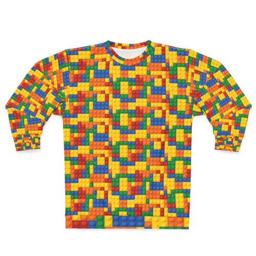 Colorful lego inspired building blocks sweatshirt